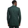 imagePaul Fredrick Mens Wool Stretch Stripe Double Breasted Peak Lapel Suit Jacket
