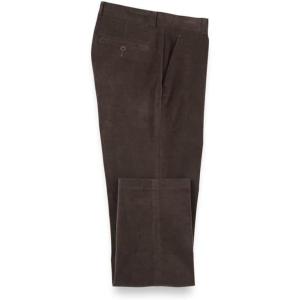 imagePaul Fredrick Mens Cotton Stretch Corduroy Flat Front PantsDark Brown