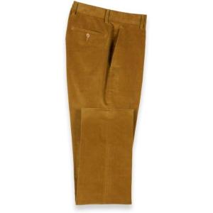 imagePaul Fredrick Mens Cotton Stretch Corduroy Flat Front PantsDark Gold