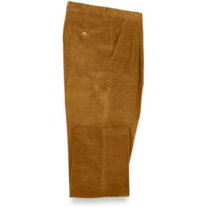 imagePaul Fredrick Mens Cotton Stretch Corduroy Pleated PantsDark Gold