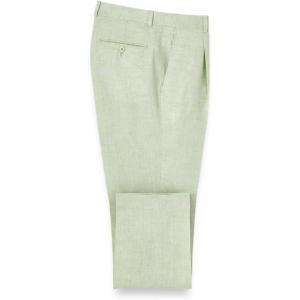 imagePaul Fredrick Mens Linen Chambray Twill Single Pleat PantsMint