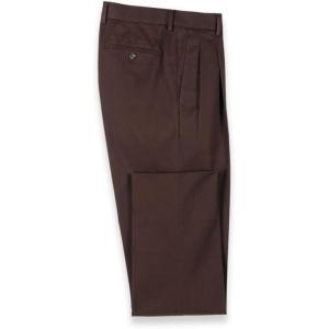 imagePaul Fredrick Mens NonIron Cotton Stretch Twill PantsDark Brown