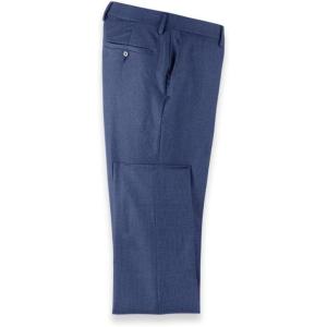 imagePaul Fredrick Mens Wool Flannel Houndstooth Flat Front PantsBlue