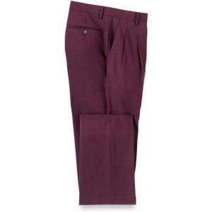 imagePaul Fredrick Mens Wool Stretch Bengaline Double Pleat Suit Pants