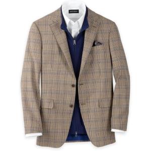 imagePaul Fredrick Mens Microfiber Plaid Single Breasted Notch Lapel Sport Coat