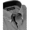 imagePaul Fredrick Mens Classic Fit NonIron Cotton Check Dress ShirtBlack