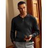 imagePaul Fredrick Mens Cotton Three Button PoloBlack