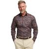 imagePaul Fredrick Mens Slim Fit Comfort Stretch NonIron Botanical Dress Shirt