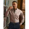 imagePaul Fredrick Mens Slim Fit Comfort Stretch NonIron Plaid Dress Shirt