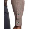 imagePaul Fredrick Mens Slim Fit Comfort Stretch NonIron Plaid Dress Shirt