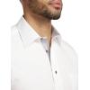 imagePaul Fredrick Mens Slim Fit Comfort Stretch NonIron Solid Dress ShirtWhiteGrey