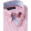 imagePaul Fredrick Mens Slim Fit Comfort Stretch NonIron Windowpane Dress Shirt