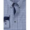 imagePaul Fredrick Mens Slim Fit NonIron Cotton Plaid Dress ShirtSodalite
