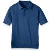 imagePaul Fredrick Mens Silk Cotton and Cashmere Three Button PoloNavy