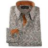 imagePaul Fredrick Mens Slim Fit Comfort Stretch NonIron Paisley Dress Shirt
