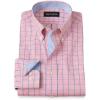imagePaul Fredrick Mens Slim Fit Comfort Stretch NonIron Windowpane Dress Shirt