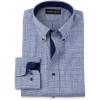 imagePaul Fredrick Mens Slim Fit NonIron Cotton Plaid Dress ShirtSodalite