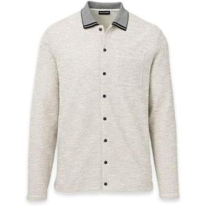 imagePaul Fredrick Mens Polyester Blend Button Front Polo White X Large Tall