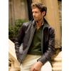 imagePaul Fredrick Mens Leather Color Block Jacket