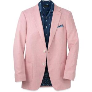 imagePaul Fredrick Mens Linen Blend Herringbone Notch Lapel Sport Coat