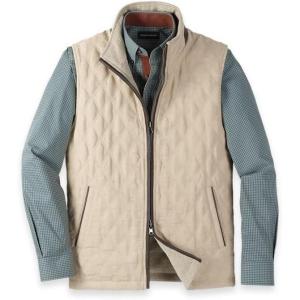 imagePaul Fredrick Mens Microsuede Check Reversible Vest