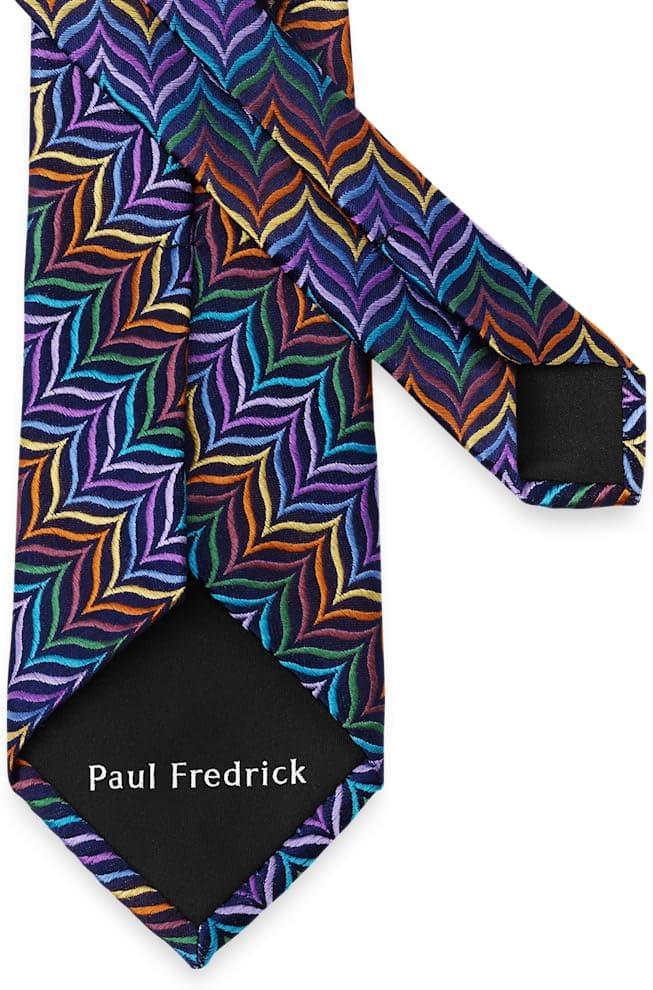 imagePaul Fredrick Mens Herringbone Woven Silk Tie