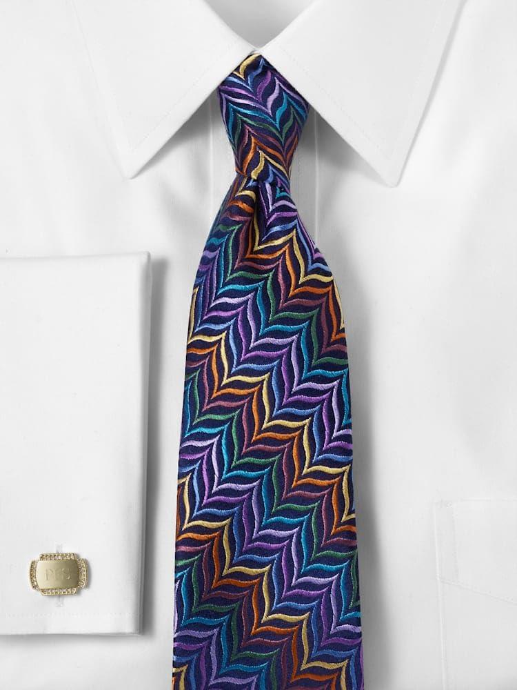 imagePaul Fredrick Mens Herringbone Woven Silk Tie