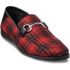 imagePaul Fredrick Mens ColemanBit Loafer Size 105 Medium Red Multi