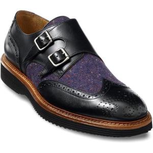 imagePaul Fredrick Mens Abe Hybrid Monk Strap Size 10 Medium BlackPurple