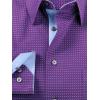 imagePaul Fredrick Mens Tailored Fit Comfort Stretch NonIron Dot Dress Shirt