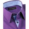 imagePaul Fredrick Mens Tailored Fit Comfort Stretch NonIron Dot Dress Shirt