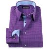 imagePaul Fredrick Mens Tailored Fit Comfort Stretch NonIron Dot Dress Shirt