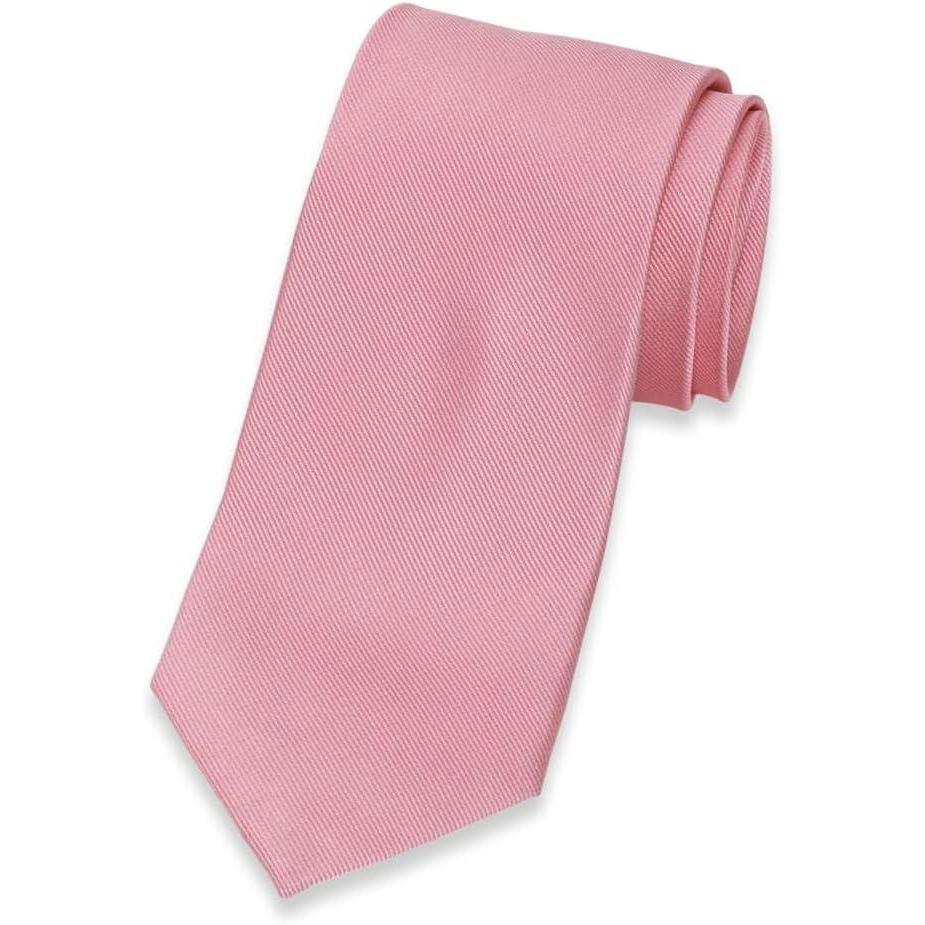 imagePaul Fredrick Mens Textured Solid Silk TiePink