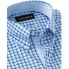 imagePaul Fredrick Mens Classic Fit NonIron Cotton Gingham Dress ShirtBlue