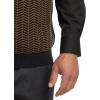 imagePaul Fredrick Mens Cotton Full Zip Mock Neck VestBrownBlack