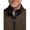 imagePaul Fredrick Mens Cotton Full Zip Mock Neck VestBrownBlack