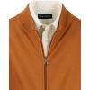 imagePaul Fredrick Mens Cotton Full Zip Mock Neck VestCognac