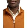 imagePaul Fredrick Mens Cotton Full Zip Mock Neck VestCognac