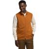 imagePaul Fredrick Mens Cotton Full Zip Mock Neck VestCognac
