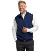 imagePaul Fredrick Mens Cotton Full Zip Mock Neck VestNavy