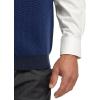 imagePaul Fredrick Mens Cotton Full Zip Mock Neck VestNavy