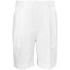 imagePaul Fredrick Mens Cotton Seersucker Pleated ShortsWhite