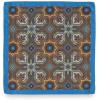 imagePaul Fredrick Mens Medallion Silk Pocket SquareBlueYellow