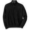 imagePaul Fredrick Mens Supima Cotton Zip Mock Neck SweaterBlack