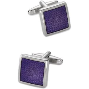 imagePaul Fredrick Mens Enamel Square CufflinkPurple