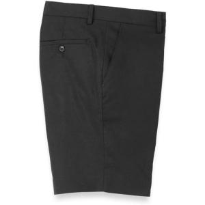 imagePaul Fredrick Mens LinenCotton Flat Front ShortsBlack