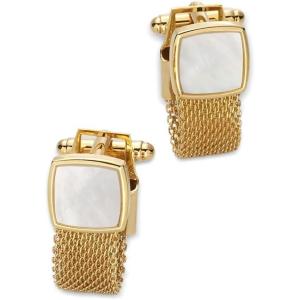 imagePaul Fredrick Mens Mother of Pearl Mesh Wrap CufflinksGold