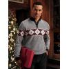 imagePaul Fredrick Mens Cotton 4Button Mock Neck Sweater