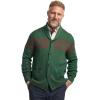 imagePaul Fredrick Mens Cotton Button Front Fair Isle Shawl Collar Cardigan Sweater