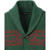 imagePaul Fredrick Mens Cotton Button Front Fair Isle Shawl Collar Cardigan Sweater